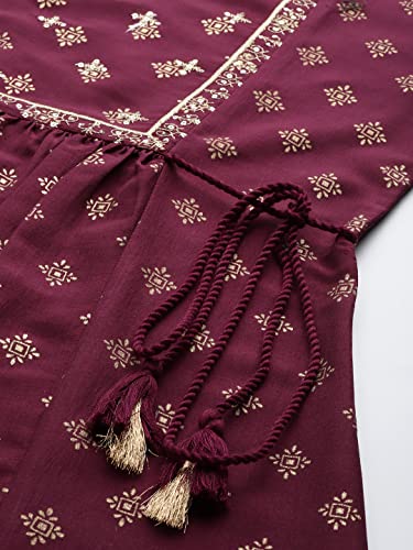 Image of ishin Silk Solid Regular Women's Kurti