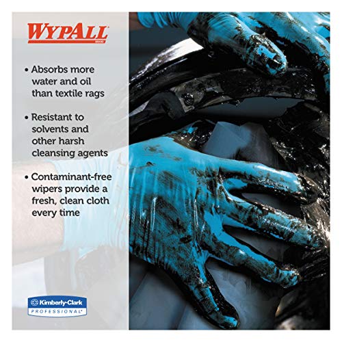 WypAll, 8347, X80 grote roldoeken, 1 laag, blauw, groot, 1 rol x 475 doeken - Image 7