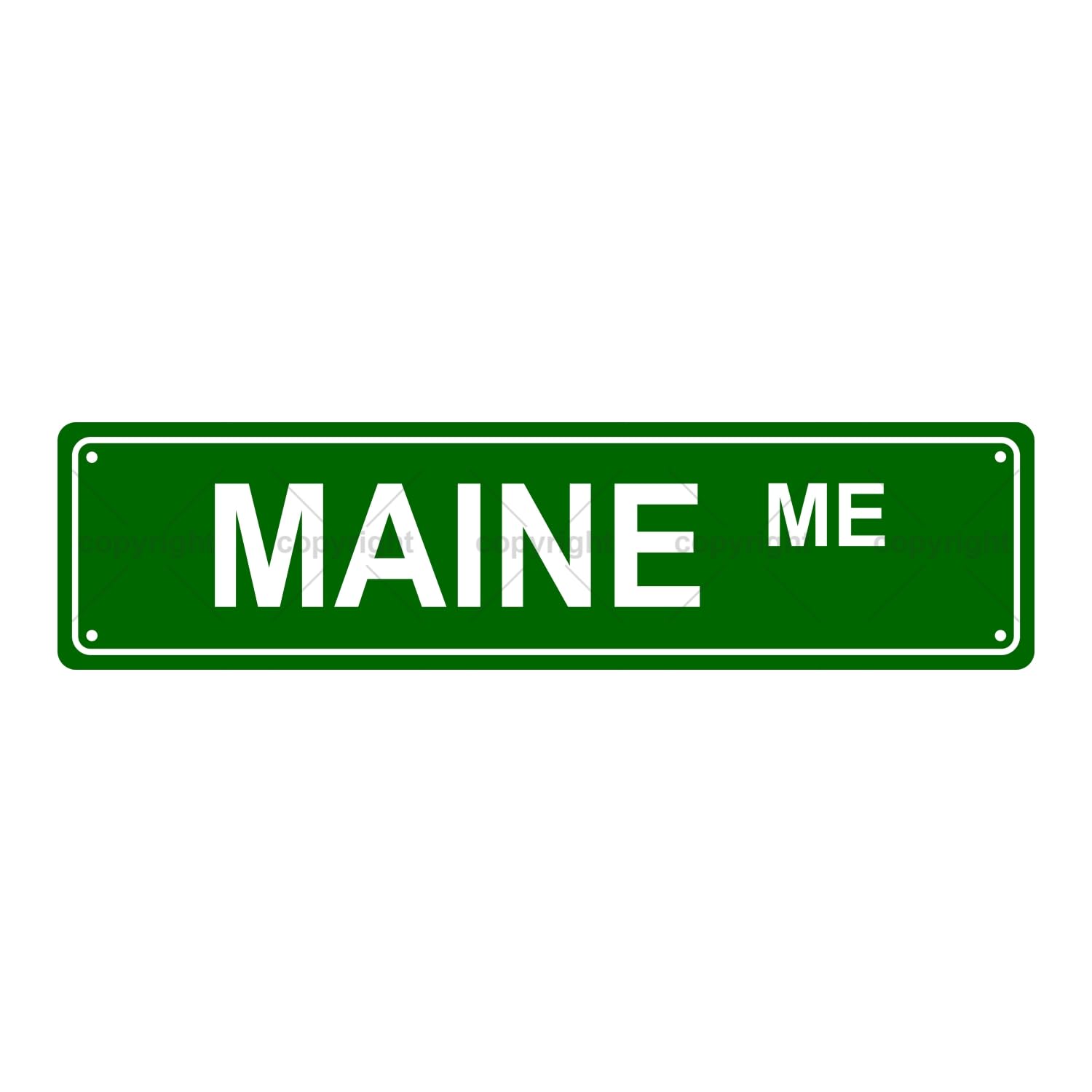 Maine ME American States and Territories Metal Tin Street Sign Bar Cafe Garage Cave Home Room Wall Bathroom Farmhouse Garden Porch Patio Decor,4x16 Inch