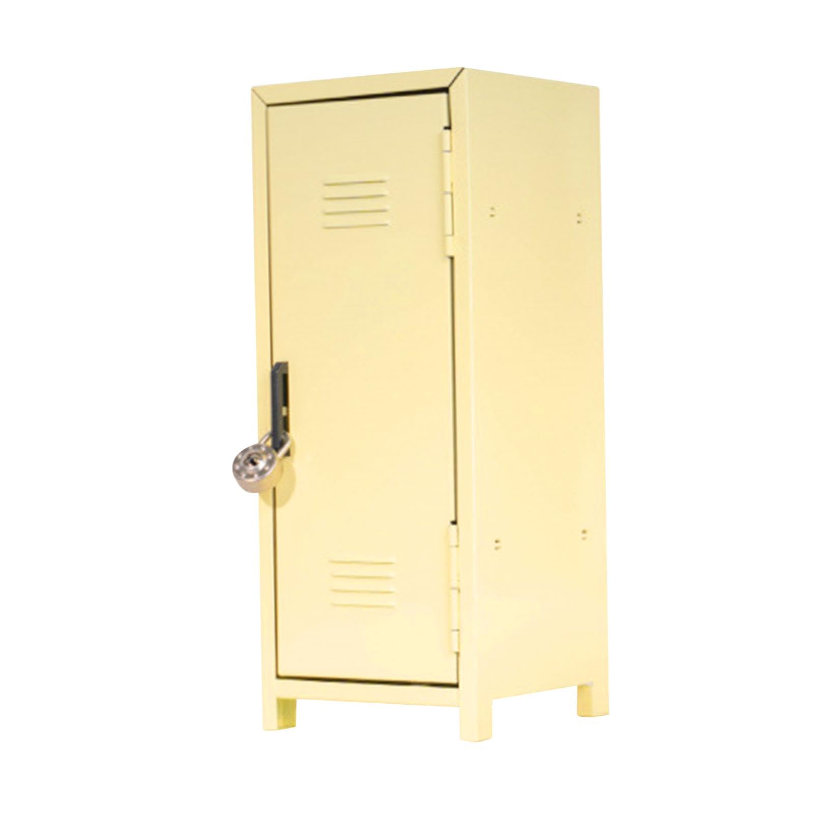 Mini Locker Multi Functional Decorative Girls Lockbox for Jewelry Keys Cards Yellow| Furniture | Cabinets & Cupboards||-picture-32