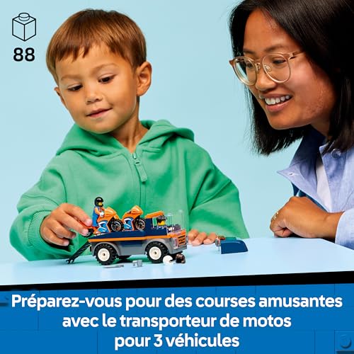 LEGO® City 60491 Le transporteur de motos - vue 3