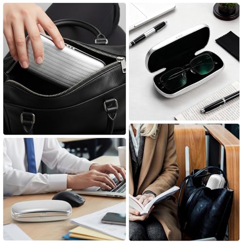 Image of Hifot Metal Eyeglass Case Hard Shell, Aluminum Spectacles Box Sunglasses Case for Men Women, Reading Glasses Holder