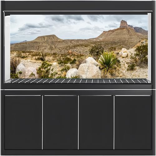 MIRRORANG 180x61cm Durable Vinyl Terrarium Background Mountain Rock Oasis Gobi Reptile Habitat Background - Image 2