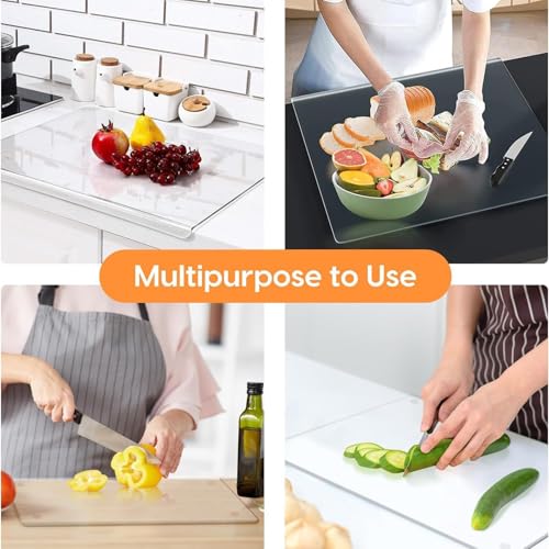 Tabla de Cortar de Acrílico con Borde para Encimera, 41,1 x 31,0 cm, Transparente, para Protección de Encimera y Preparación de Alimentos en Cocina miniatura 6