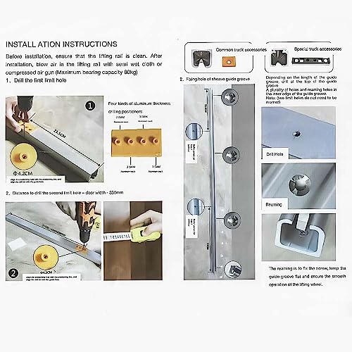 Image of Volo 8 Wheels Door Track roller for C Channel, Hanging Wheel Sliding Door Roller Set (Soft Close)