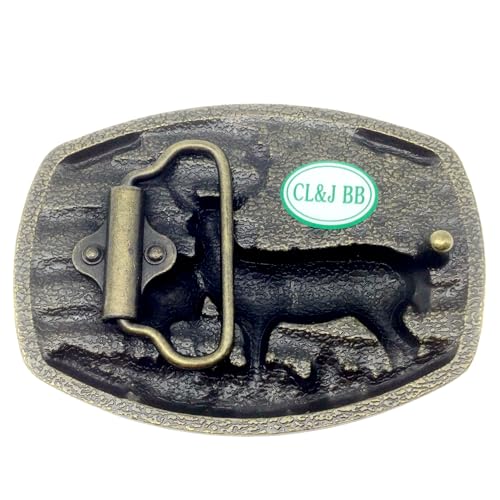 Image of CL&J BB Deer Belt Buckle Animals Western Cowboy Native American Motorcyclist (DER8G)