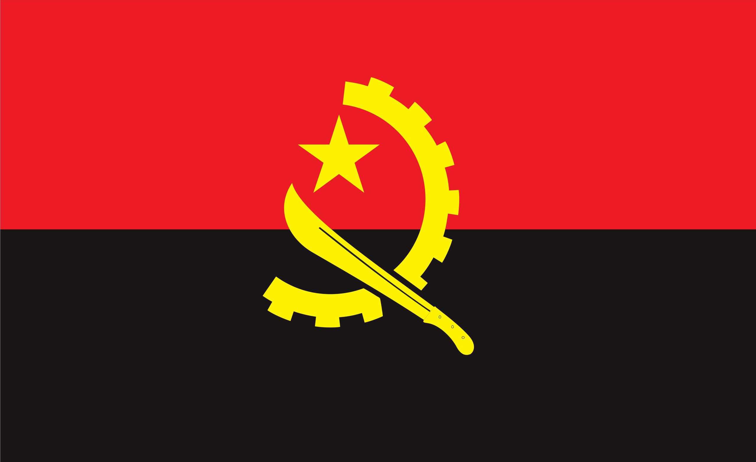 Drapeau de l'Angola ultra léger 90x60 cm doté de couleurs haute visibilité