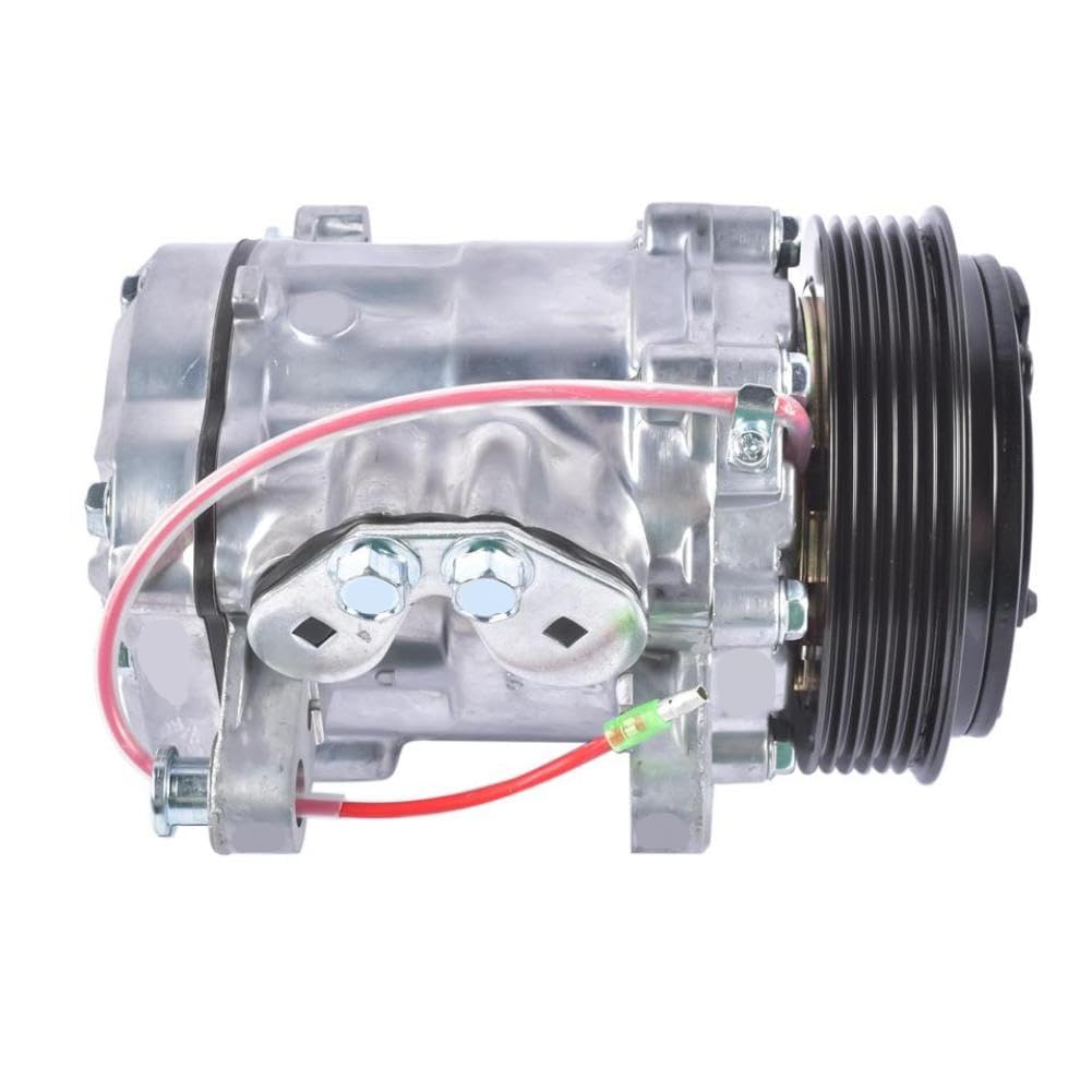 Xasdqhqux Onecolor Sanden Sd7 Style A/C Compressor Ap02 Silver 6-Groove Pulley For Serpentine Belt Hc5005bk