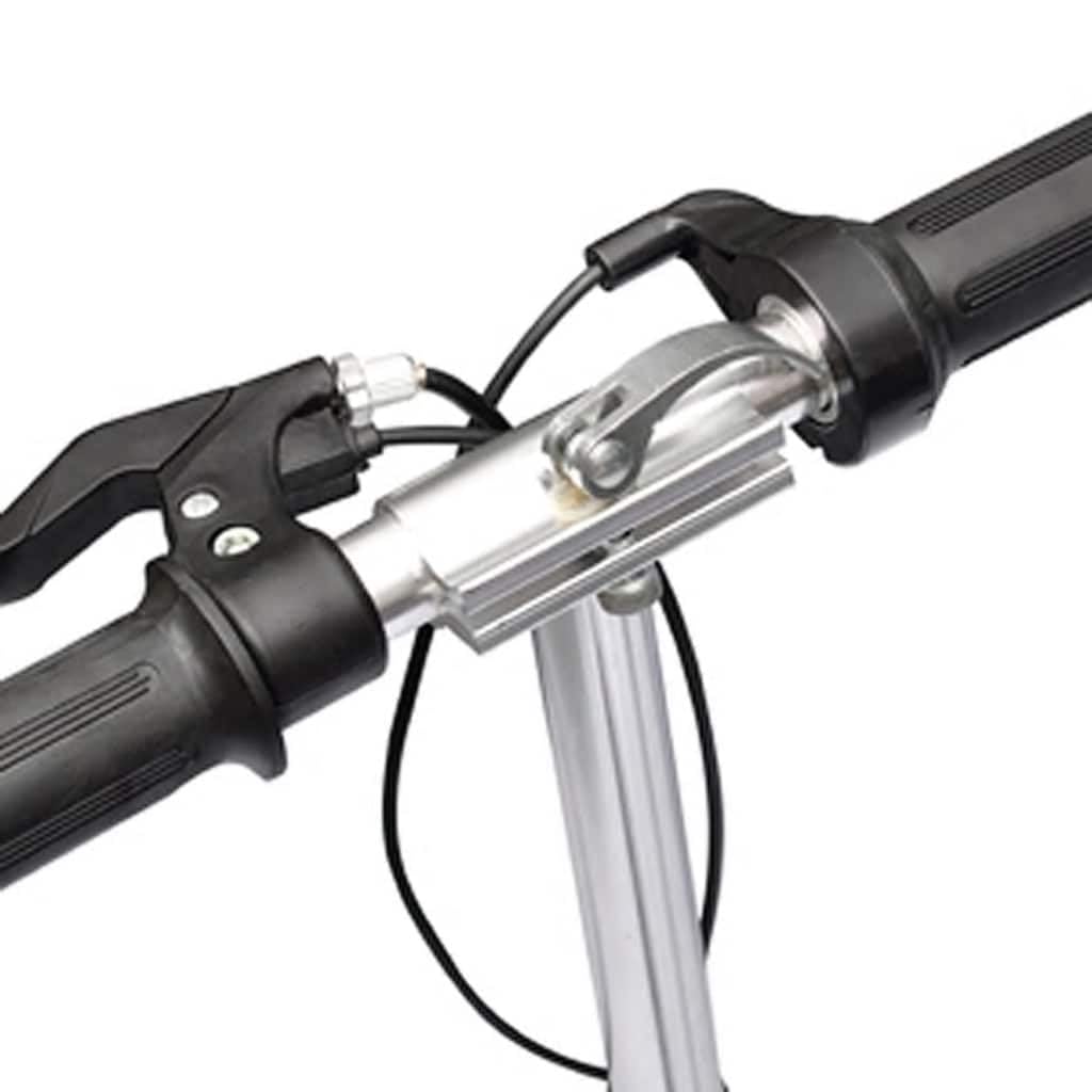 Trottinette électrique avec siège 120 W - Noir - Réglable en hauteur - Avec roues anti-crevaison et guidon antidérapant - Idéale pour les loisirs, le chemin scolaire, l'entraînement et la