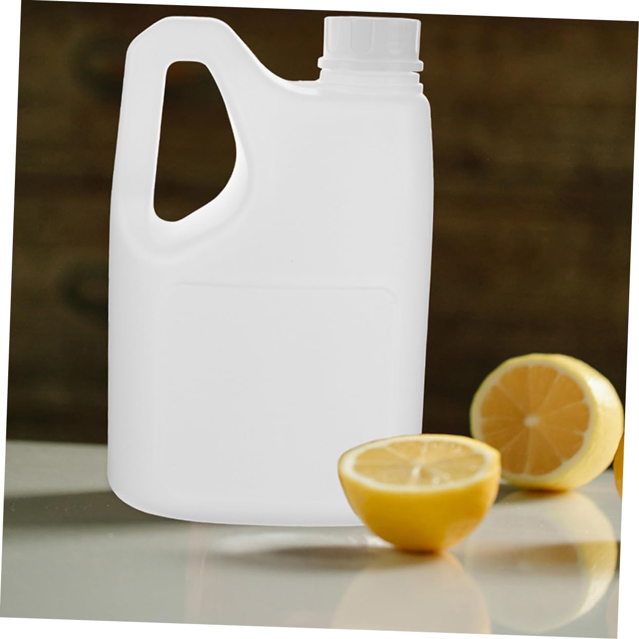 Juego de 2 Botellas de Plástico Blanco de 2l con Tapa Hermética y Boca Ancha para Almacenamiento de Jugo y Miel en Cocina o Uso Comercial
