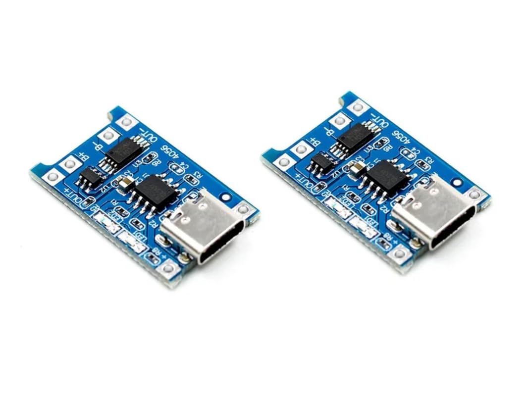 ERH India Pack of 2 TP4056 Power Bank Lithium Battery Charging Module Circuit Type C 5v DC 1 Ampere for DIY Electronics Projects, Solar-Powered Systems etc-image-21