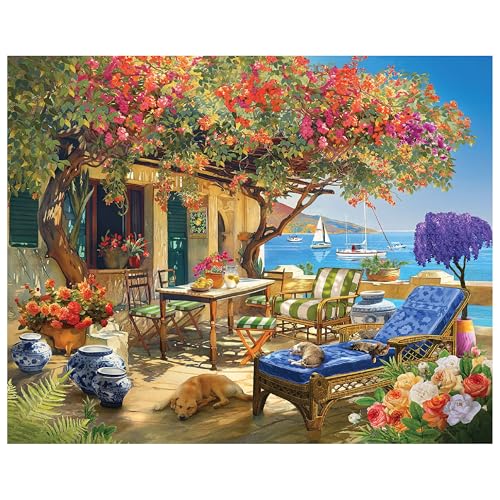 White Mountain Rompecabezas de 1000 Piezas Paraíso Costero Marítimo, Piezas Grandes, Regalo para Adultos y Familia, 24x30 pulgadas miniatura 3