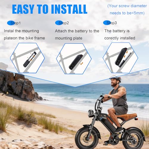 Image of Hailong 48V 18.2Ah E-Bike Battery - High-Capacity Water Bottle Style Lithium-Ion Pack with 30A Smart BMS, Anti-Theft Key Lock and Universal 4-PIN Connector - for 250W-1500W Motors