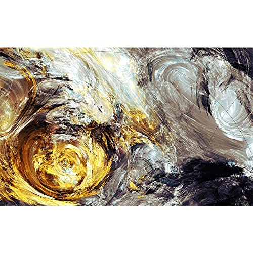 Tableau abstrait moderne coloré pour salon chaleureux de 70x120 cm