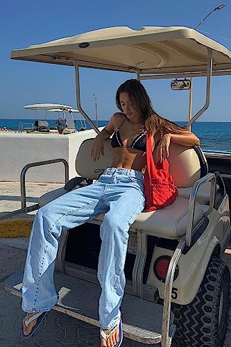 Cicy Bell Women's High Waisted Boyfriend Jeans Baggy Straight Leg Casual Denim Pants4