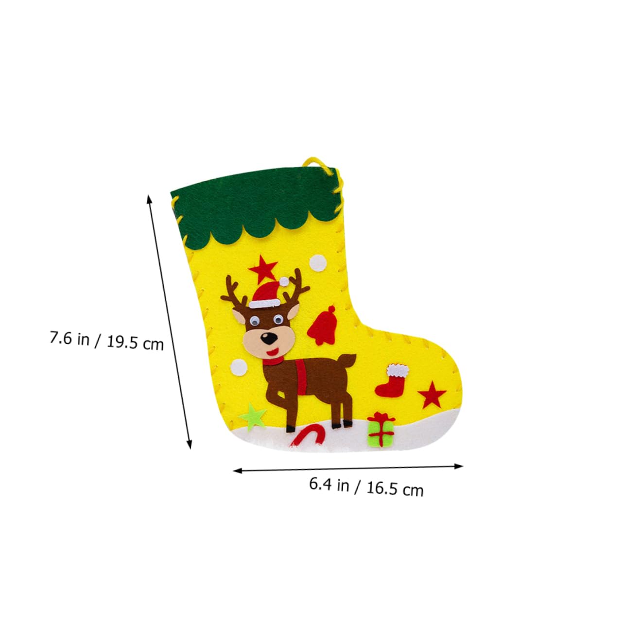 Toyvian 30piezas Kit De Manualidades De Calcetines Navideños Para Materiales Creativos Para Decoración De Navidad Infantiles y Actividades De Manualidades