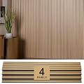 Wood Panels for Wall - Oak Acoustic Wall Panels - 4PK Wall Wood Panels - 94.49” x 12 - Soundproof Wood Wall Panels for Decor - Acoustic Slat Wood Wall Panels for Interior Decoration of Walls (Oak)