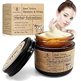 Generic 1PC Beef Tallow Beeswax and Honey, Grass-Fed Organic Face Cream with Honey & Olive Oil, Beef Tallow for Skin Beeswax for Skin Care, Intensive Hydration & Nourishment