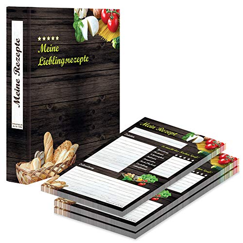 Preisvergleich Produktbild PRICARO Rezeptordner mit Rezeptblock"Mediterran", A5