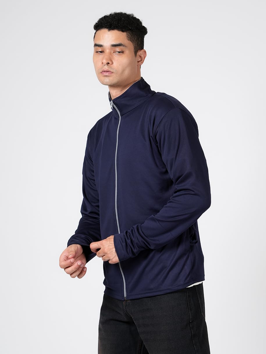 MIA FASHION Summer Jacket with UV Protection UPF 50+ for Men Anti-Tan & SPF 50+ Sun Protection |Lightweight & Breathable Coolrush Jacket for Cycling & Bike Rider (IN, Alpha, M, Regular, Navy Blue) 4