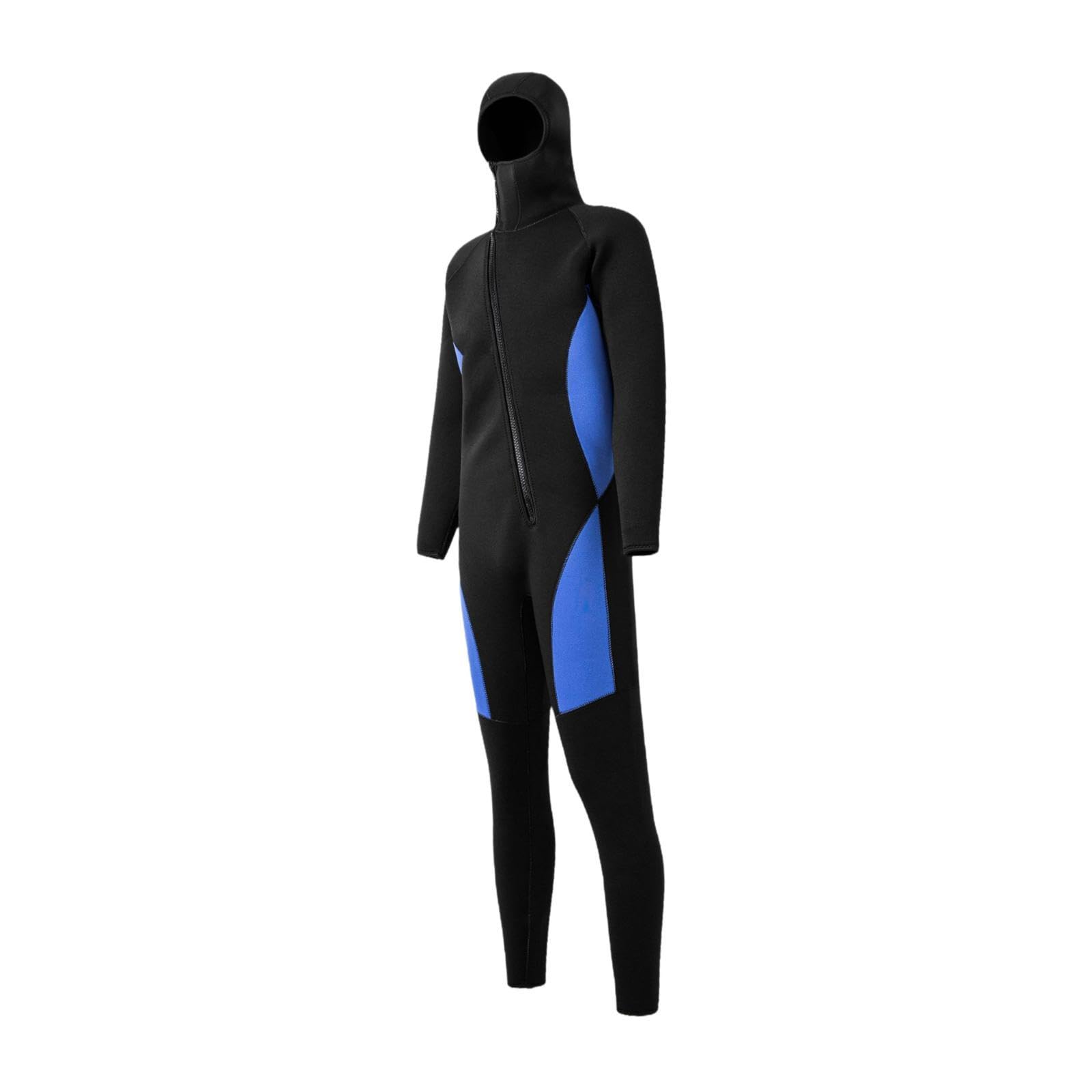 F Fityle Mute Complete 3mm Muta Uomo Donna Muta da Sub in Neoprene Cerniera Frontale Felpa con Cappuccio Snorkeling Tuta da Surf Manica Lunga