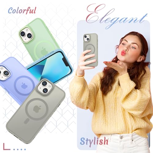 Image of for iPhone 14 Case, iPhone 13 Case, Matte Magnetic Case, Titanium Gray