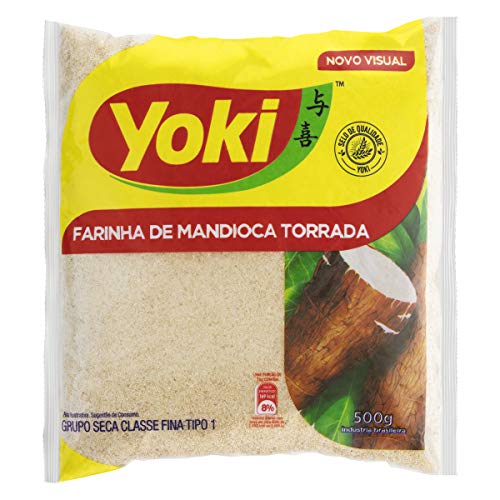 Yoki Harina de Mandioca Tostada - 6 Paquetes de 500 gr - Total: 3000 gr