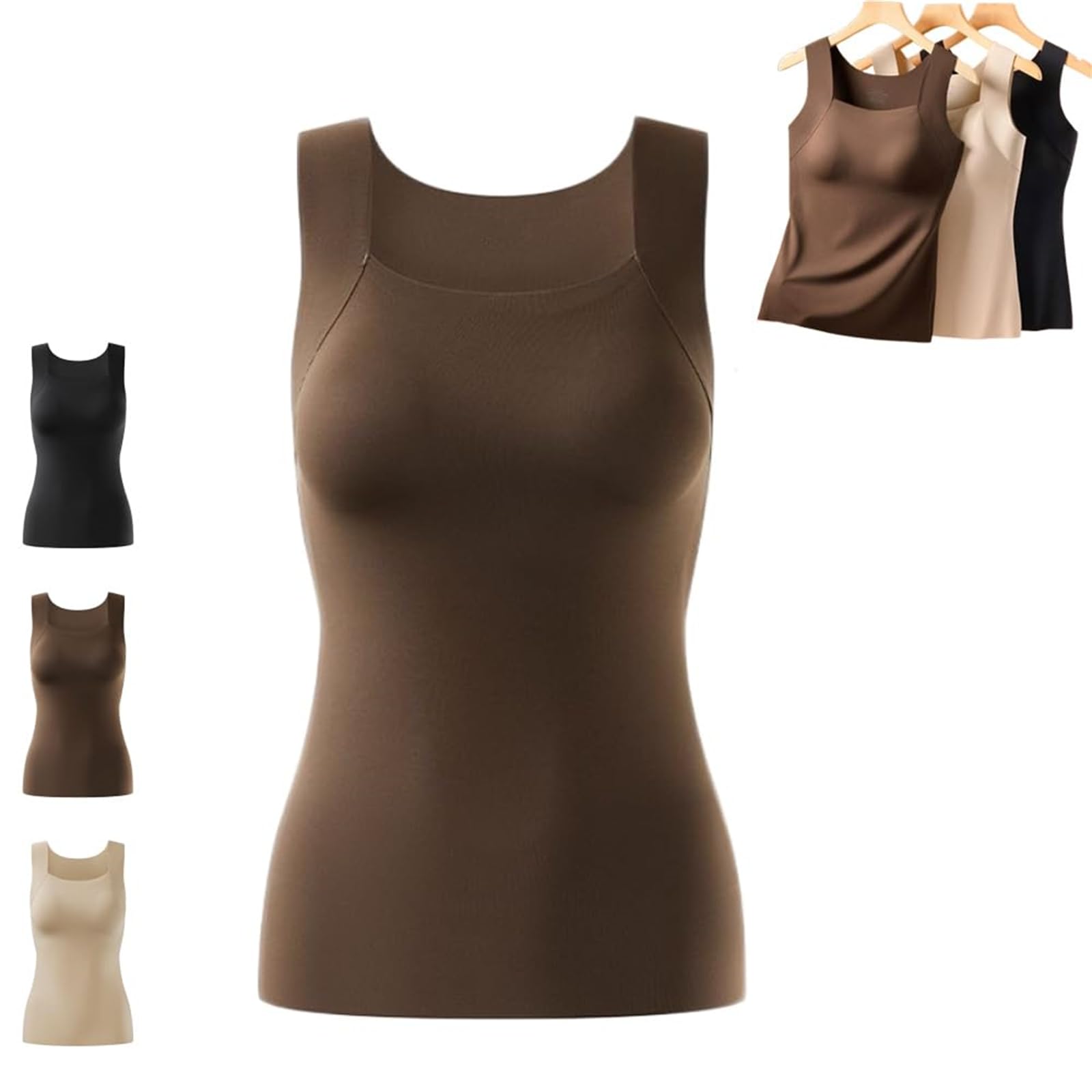Débardeur avec Soutien-Gorge intégré au Cou, Haut d'entraînement sans Manches pour Femme, Haut Slim sans Manches très Extensible