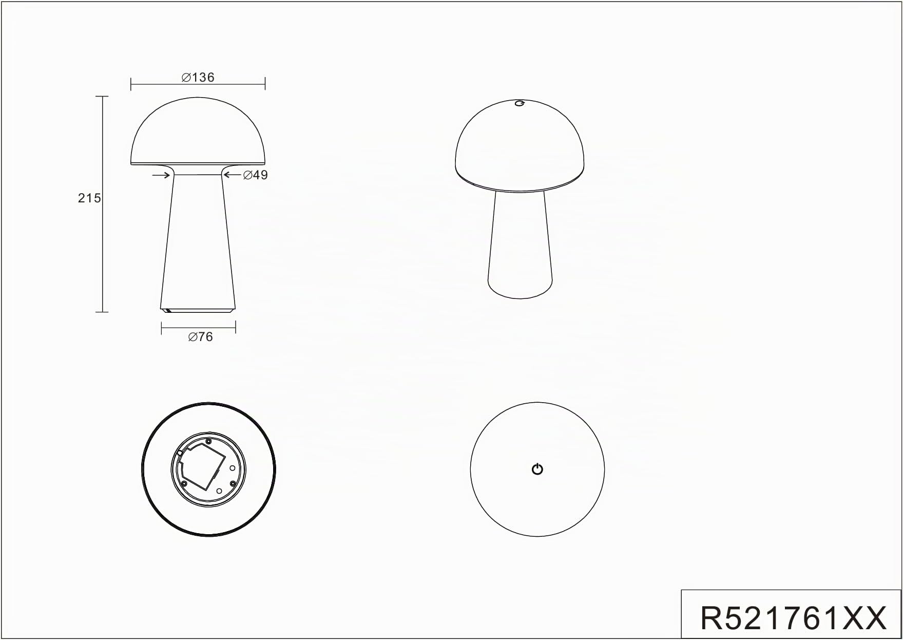 TRIO R52176101 Lámpara Exterior Lennon a Batería