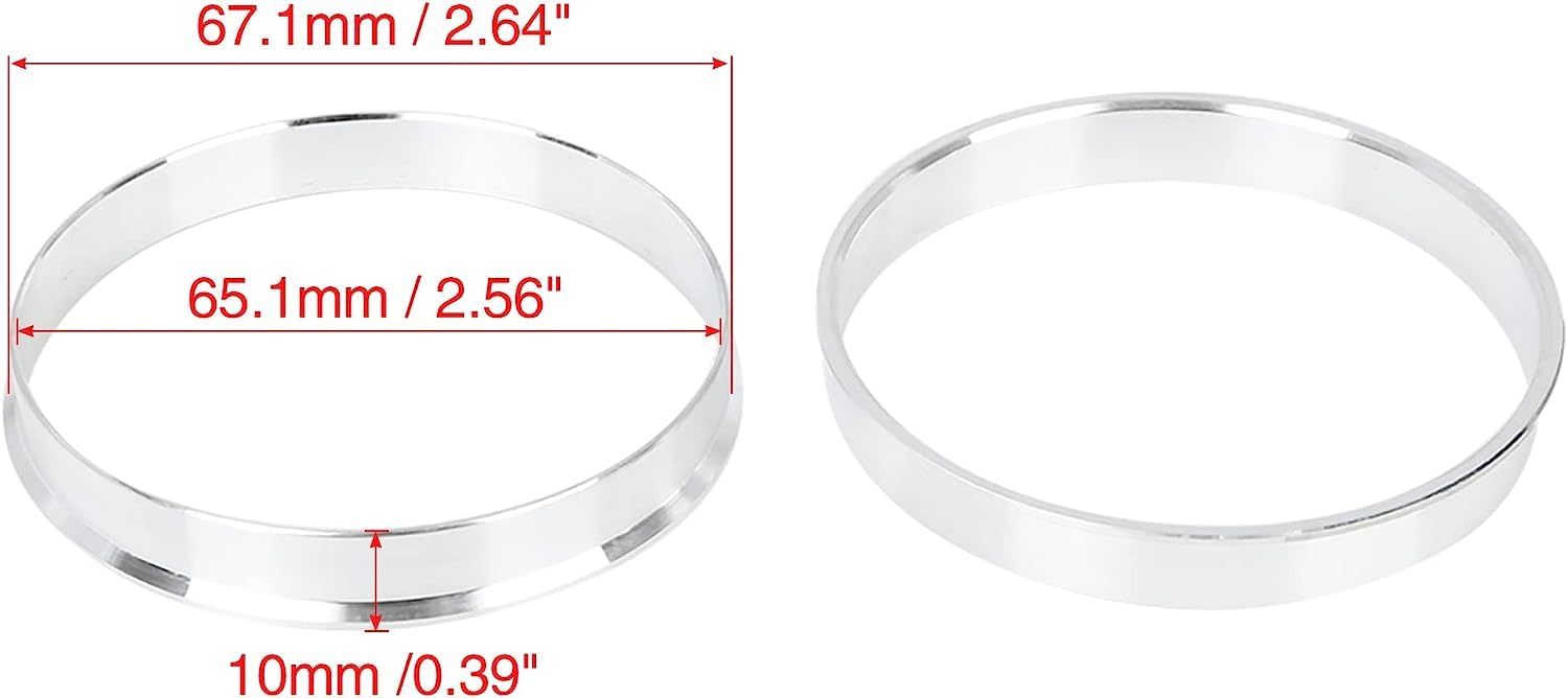 Anelli Di Centraggio MACHSWON - Da 66.6mm A 57.1mm, Lega Alluminio, 4 Pezzi - Foto 2