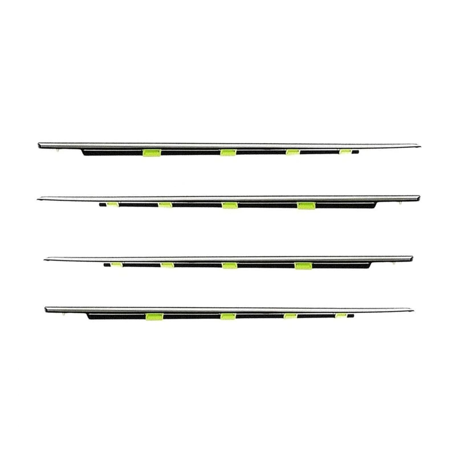 Uussup One Color Rubber Seal Weather Stripping 4Pcs Car Window Weatherstrip Black For Civic 1996 1997 1998 1999 2000 4Doors Moulding Trim 72410-S04-003