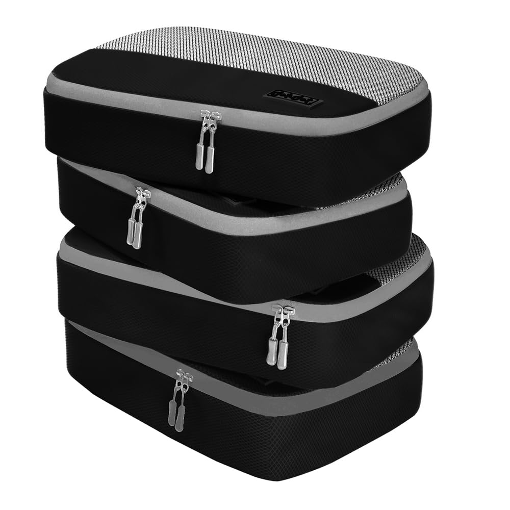 Dot&Dot Medium Packing Cubes - 4 Pcs Suitcase Organizer Set - Carry On Travel Cubes