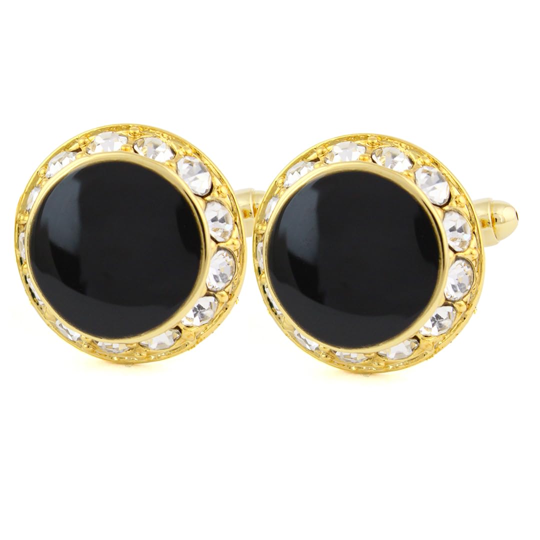 Peluche Gold Crystal and Stone Golden Cufflinks for Men (B07JQNNSQT) Amazon Price History, Amazon Price Tracker