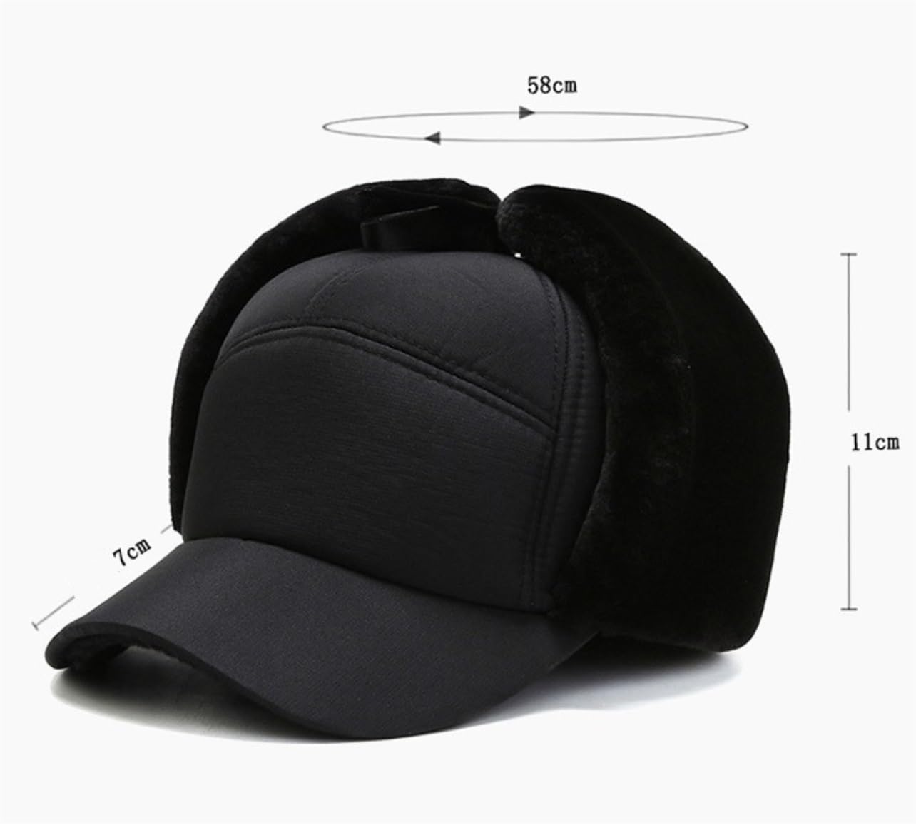 Wintermütze Für Kälte Unisex-Winter-Bombermützen, Ohrklappen, Pilotenmütze, Baumwolle, Warme Baseballmütze Mütze Warme