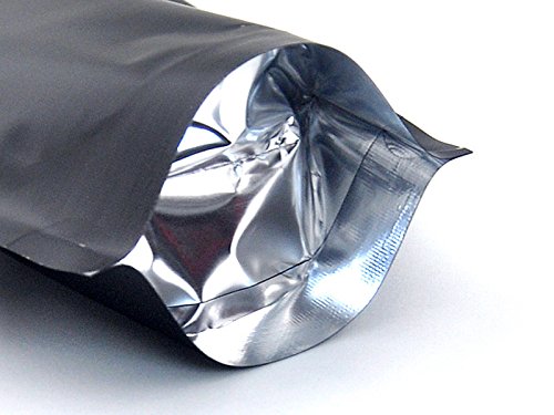 100 PCS Black Foil Mylar Stand-up Grip Seal Zip Style Lock Bag 8.5cm x 13cm 3.3'' x 5''