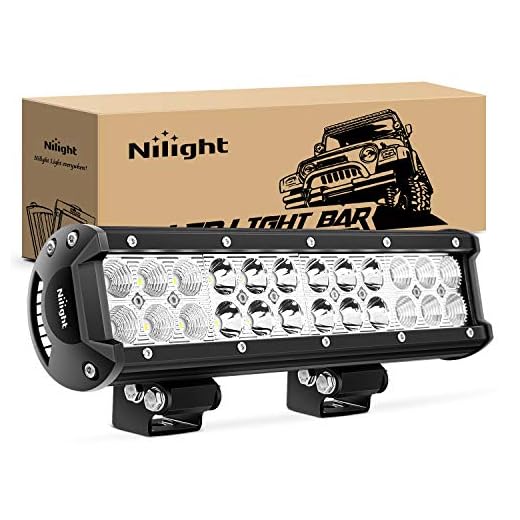 Nilight LED Light Bar 12 Inch 72W 5040LM Spot Flood Combo Off Road Driving/Fog Boat Work Lamp for Truck Pickup Golf Cart SUV ATV UTV 4x4 Van Camper