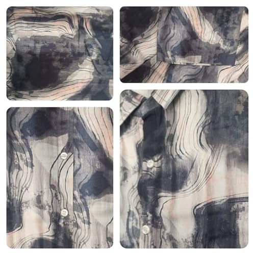 Image of Leriya Fashion Men's Rayon Regular Fit Shirt Casual Stylish | Short Sleeve | Printed Shirts| Summer Button Down