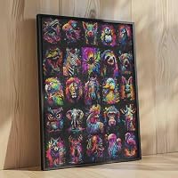 Tucocoo Graffiti-Puzzles mit Tiermotiven für Erwachsene, 1000 Teile, Bunte Dinosaurier-Affen-Collage, DIY-Puzzle, schwierige Puzzles für Heimdekoration, Sammlungsgeschenke, Familienpuzzle perfekt für – Ansicht 4