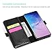 ProCase Galaxy S10 Plus Genuine Leather Case, Vintage Wallet Folding Flip Case with Kickstand Card Holders Magnetic Closure Protective Book Cover for Galaxy S10+ 2019 Release -Black