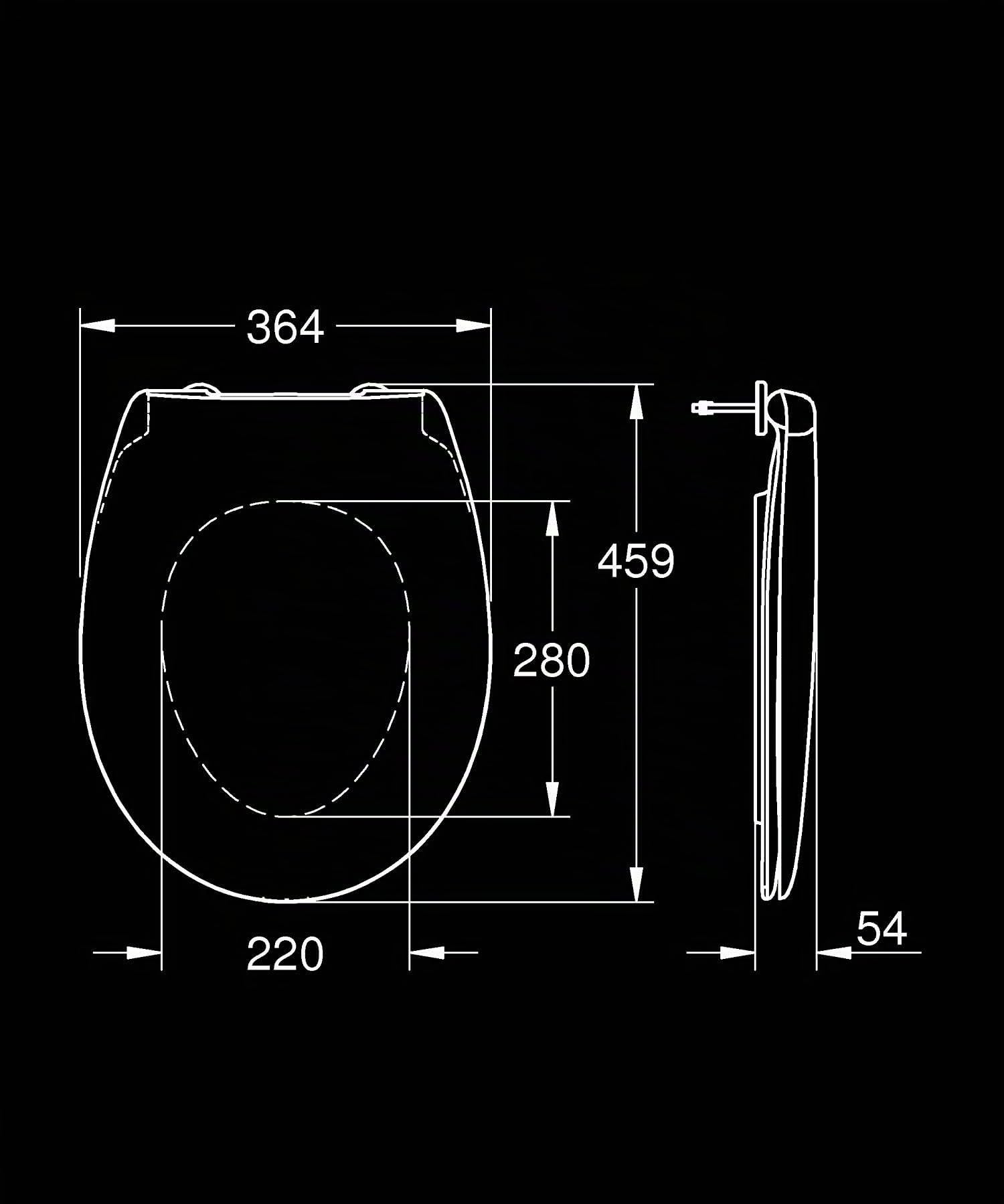 GROHE Siège abattant WC Bau Ceramic, Blanc Alpin, 39492000