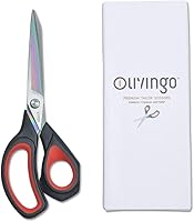 Vista 8 de LIVINGO Tijeras de Sastre Premium de Servicio Pesado Multiusos con Revestimiento de Titanio de Acero Inoxidable Forjado para Costura Tela Cuero