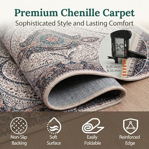 Image of Dream Weaverz Anti Slip Rectangular Carpet for Living Room & Hall | Silk | Flat Woven Soft Washable Floor Mat for Home, Bedroom Floor & Kitchen | Durable Anti Skid Rug for Daily Use (3 X 5) feet