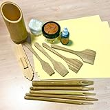 3 stylos plume en bambou faits à la main, tailles de la plume Qalam : 3 mm/6 mm/9 mm, taille idéale pour écrire dans de nombreux écrits, s'entraîner (mashk) ou un chef-d'œuvre professionnel