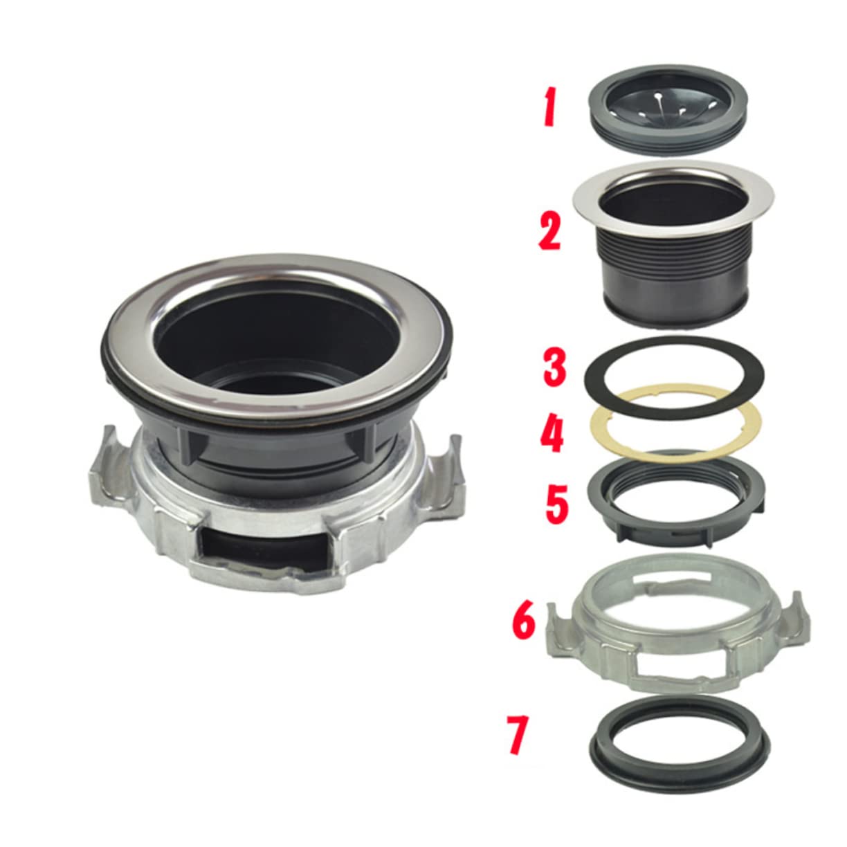 Garbage Disposal Flange Nut Replacement 110mm Inner Diameter Food Waste Disposer Accessory Sturdy and Easy to Install Garbage Disposal Parts