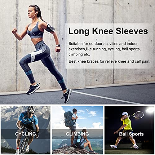 Full Leg Sleeves Long Compression Leg Sleeve Knee Sleeves Protect Leg, For Man Women Basketball, Arthritis Cycling Sport Football, Reduce Varicose Veins And Swelling Of Legs #TOP7