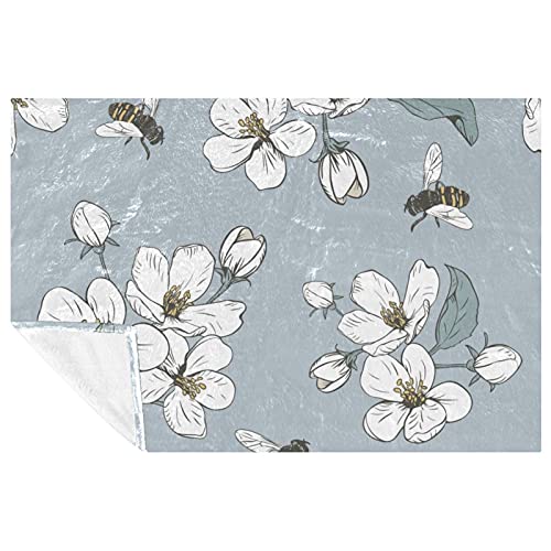 Couverture lit fleurs et abeilles pour créer un cocon de tendresse chez vous