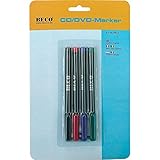 CD/DVD-Marker, wisch- und wasserfeste Tinte in 4 Farben, BECO 609.09