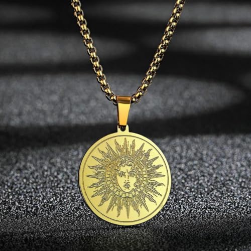 Collier Hélios pendentif dieu du soleil cadeau amulette grecque