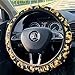 Bling Buy Handmade Sunflower Steering Wheel Cover- BL Stretch-on Fabric Steering Wheel Cover Universal Fit