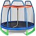 Giantex 7 Ft Kids Trampoline w/Safety Enclosure Net, Spring Pad, Zipper, Heavy Duty Steel Frame, Mini Trampoline for Indoor/Outdoor, Supports up to 275 Pounds, Great Gifts for Kids (Blue)